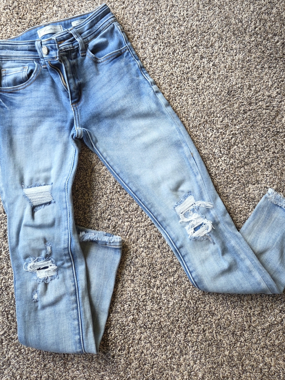 KanCan Light Blue Distressed Kids Jeans
